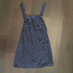 Silence and noise navy blue silk dress
